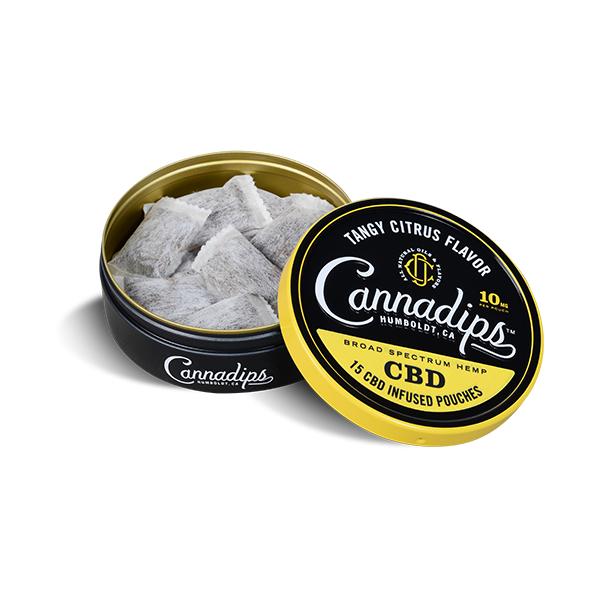 Cannadips 150mg CBD Snus Pouches - Tangy Citrus – The Eat Happy