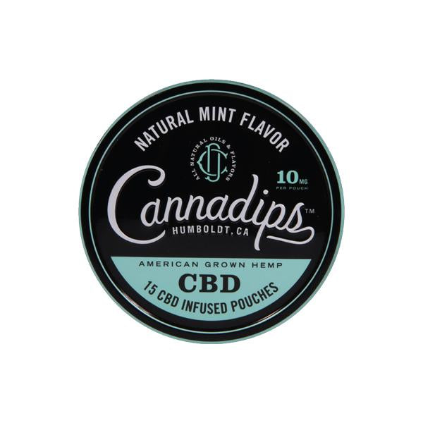 Cannadips 150mg CBD Snus Pouches - Natural Mint - The Eat Happy Project