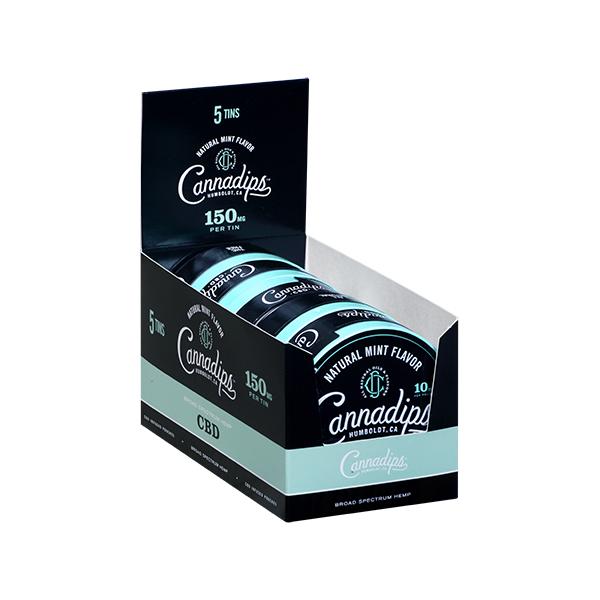 Cannadips 150mg CBD Snus Pouches - Natural Mint - The Eat Happy Project