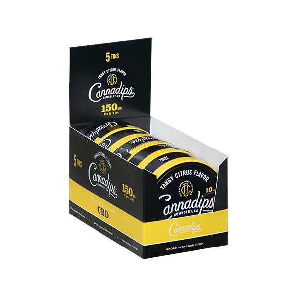 Cannadips 150mg CBD Snus Pouches - Tangy Citrus - The Eat Happy Project