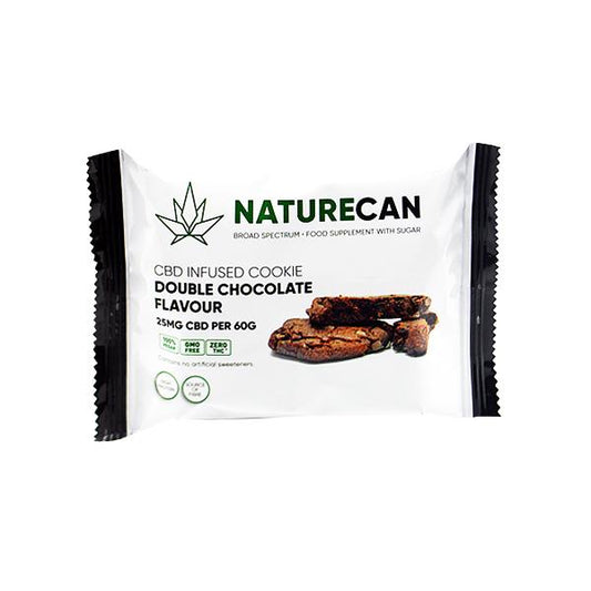 Naturecan 25mg CBD Double Chocolate Cookie 60g - The Eat Happy Project