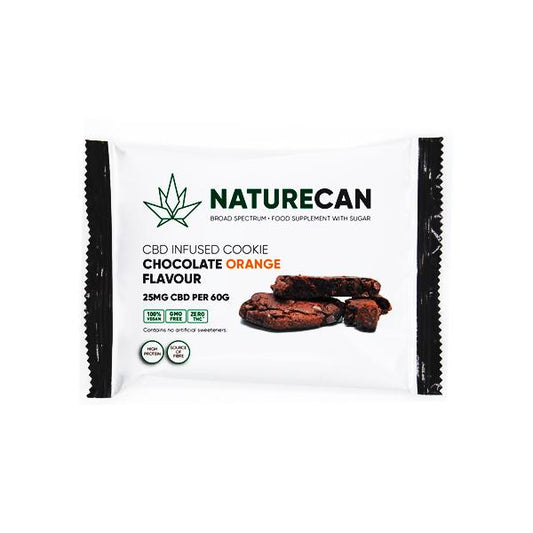 Naturecan 25mg CBD Double Chocolate Orange Cookie 60g - The Eat Happy Project